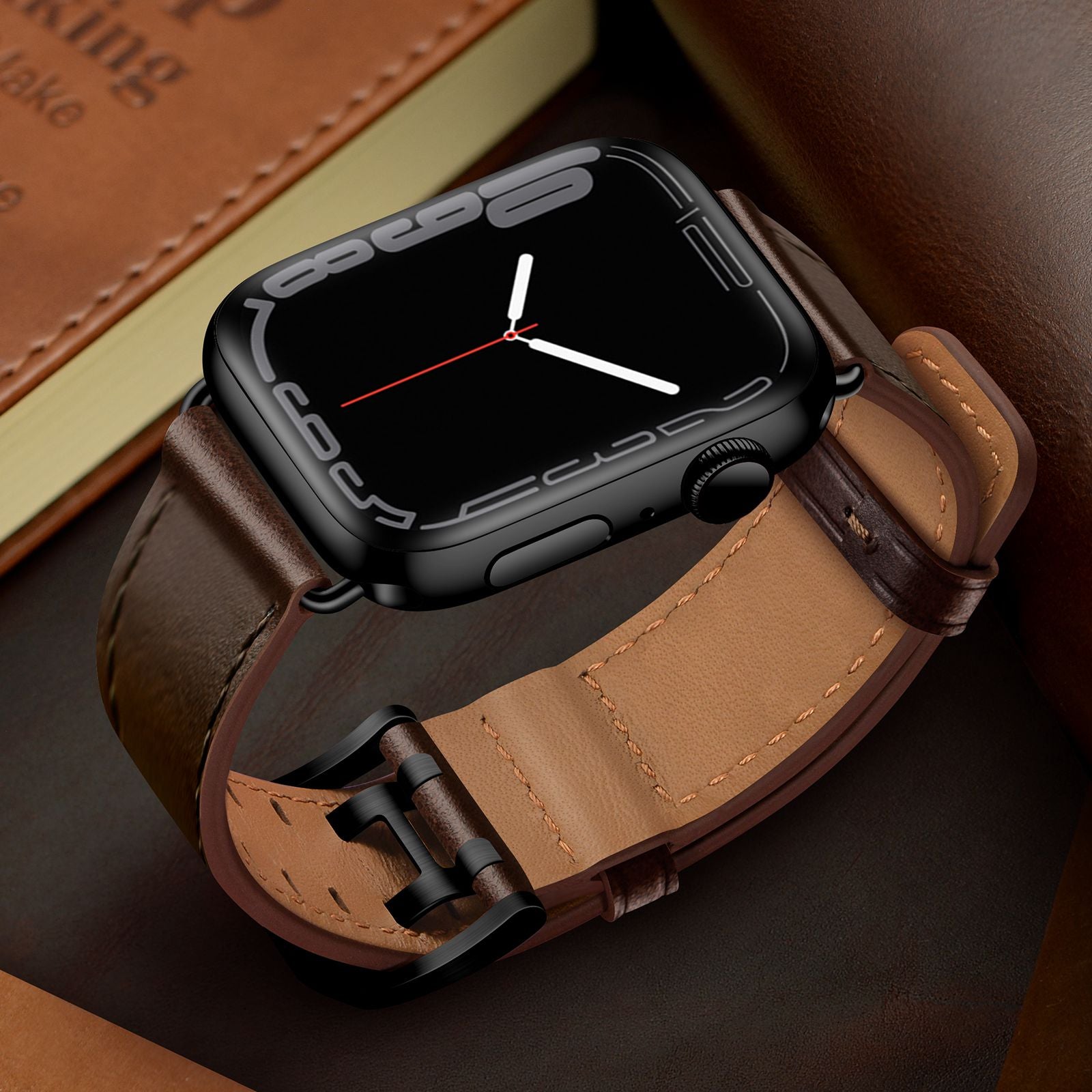 For Apple Watch Ultra 2 49mm Series 9 45mm SE (2023) 44mm Ultra 49mm Series 8 7 45mm Series 6 5 4 SE 44mm SE (2022) 44mm Series 3 2 1 42mm Genuine Leather Watch Band Quick Release Strap Replacement For Apple Watch Ultra 2 49mm Series 9 45mm SE (2023) 44mm Ultra 49mm Series 8 7 45mm Series 6 5 4 SE 44mm SE (2022) 44mm Series 3 2 1 42mm Genuine Leather Watch Band Quick Release Strap Replacement